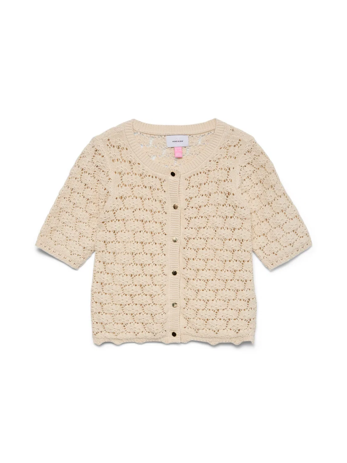 Вязаный кардиган 'VMKORA' Vero Moda Girl, Beige