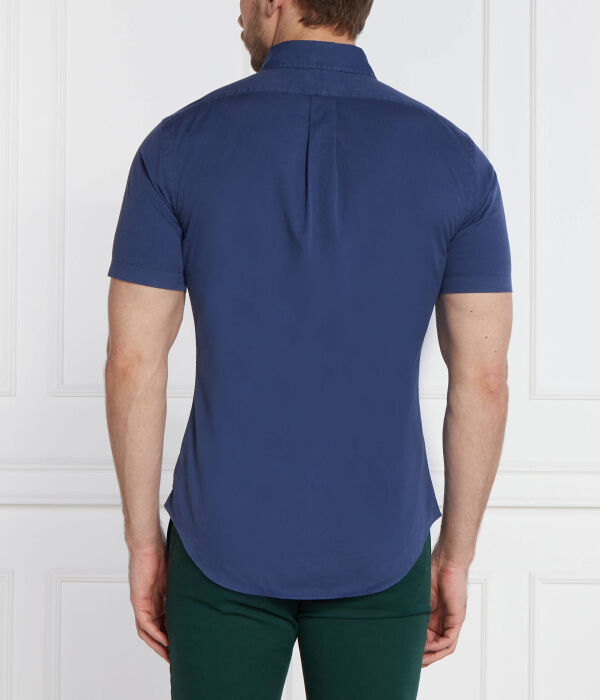 Рубашка мужская Polo Ralph Lauren с коротким рукавом, индиго — фото 4