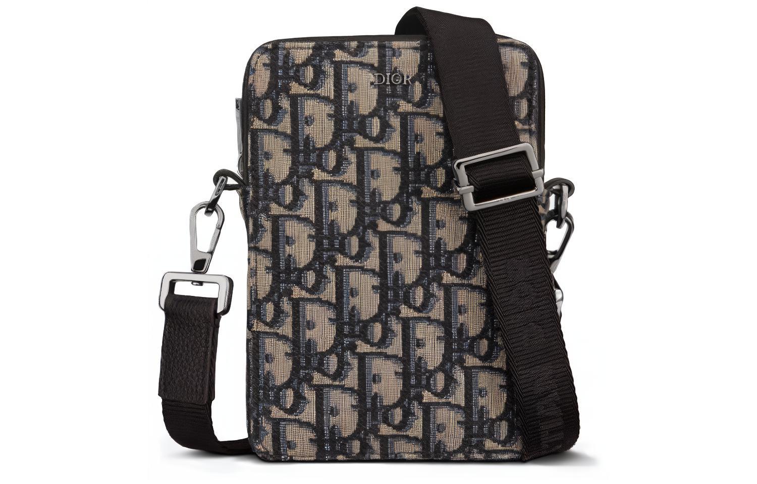 

Холщовая сумка с жаккардовым узором, мужская сумка-мессенджер, кроссбоди, через плечо DIOR