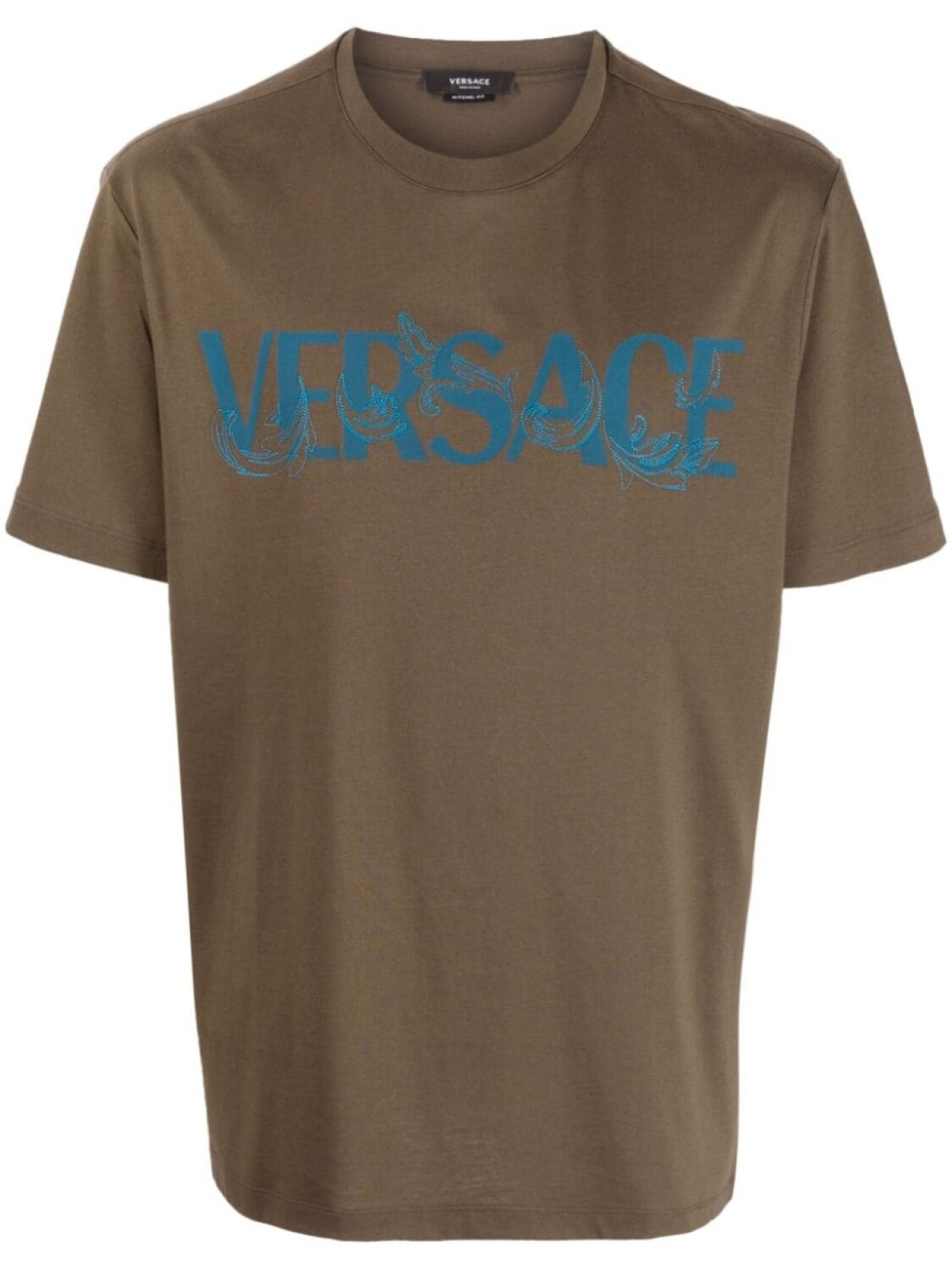 

Versace футболка с принтом Barocco Silhouette, зеленый