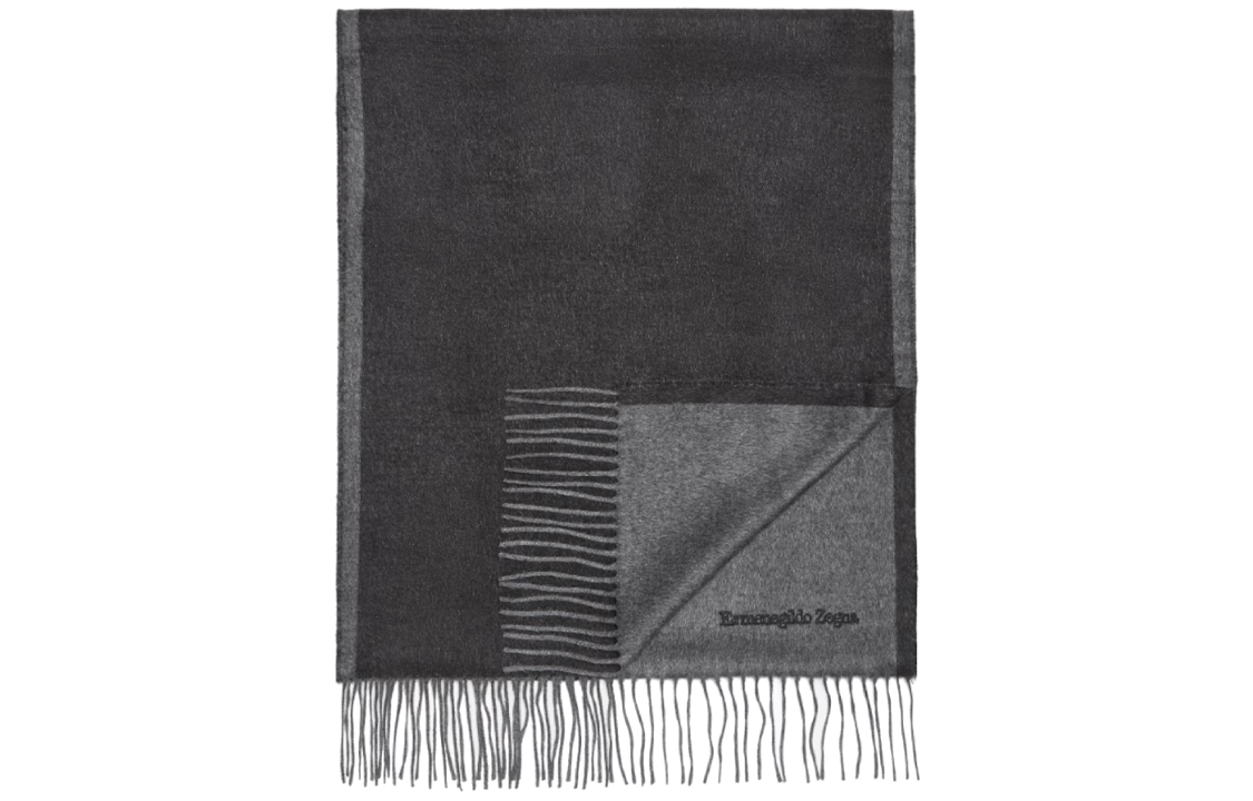 

Ermenegildo Zegna Вязаный шарф унисекс темно-серый, Dark Gray