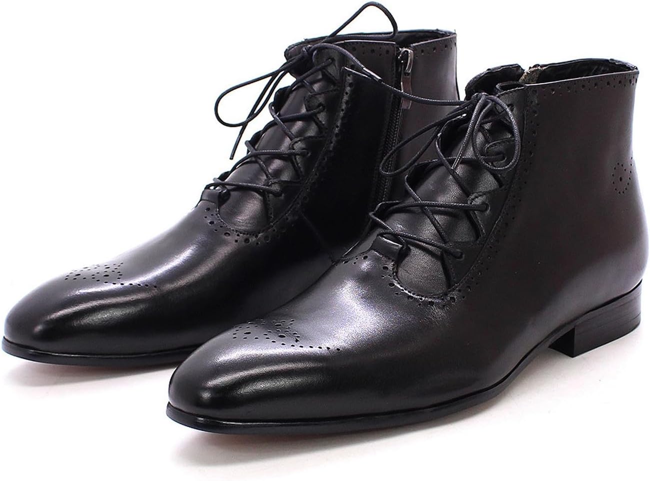 

Мужские оксфорды Santimon, формальные ботинки на щиколотку, из натуральной кожи, с декоративными перфорациями, ботинки Челси, мужская мода, выпускной, свадьба, деловой стиль, повседневный, смокинговые, вестерн-ботинки, черный