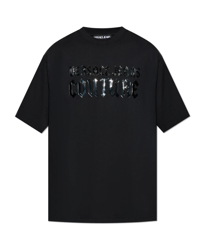 

Футболка с принтом логотипа Versace Jeans Couture, черный