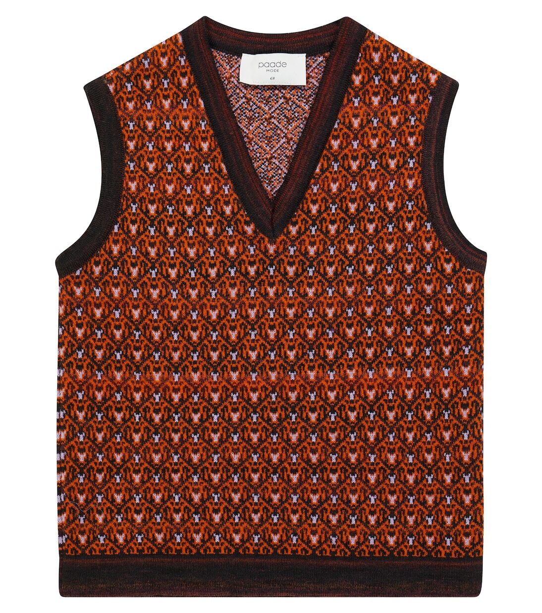 

Жилет из смесовой шерсти с узором Paade Mode, Wildberry Black Orange