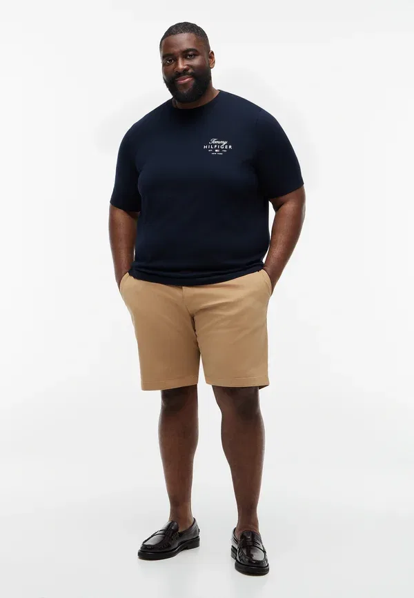 Футболка Tommy Hilfiger Bt script stack tee b brand love basic t-shirt, пустынное небо — фото 2