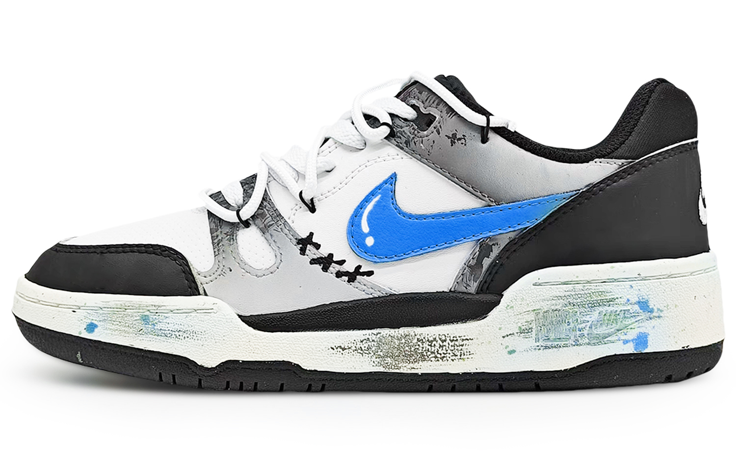 

Nike Полноразмерные SIN3A устойчивые к истиранию противоскользящие низкие скейтерские кроссовки мужские черно-бело-синие синий, цвет Blue