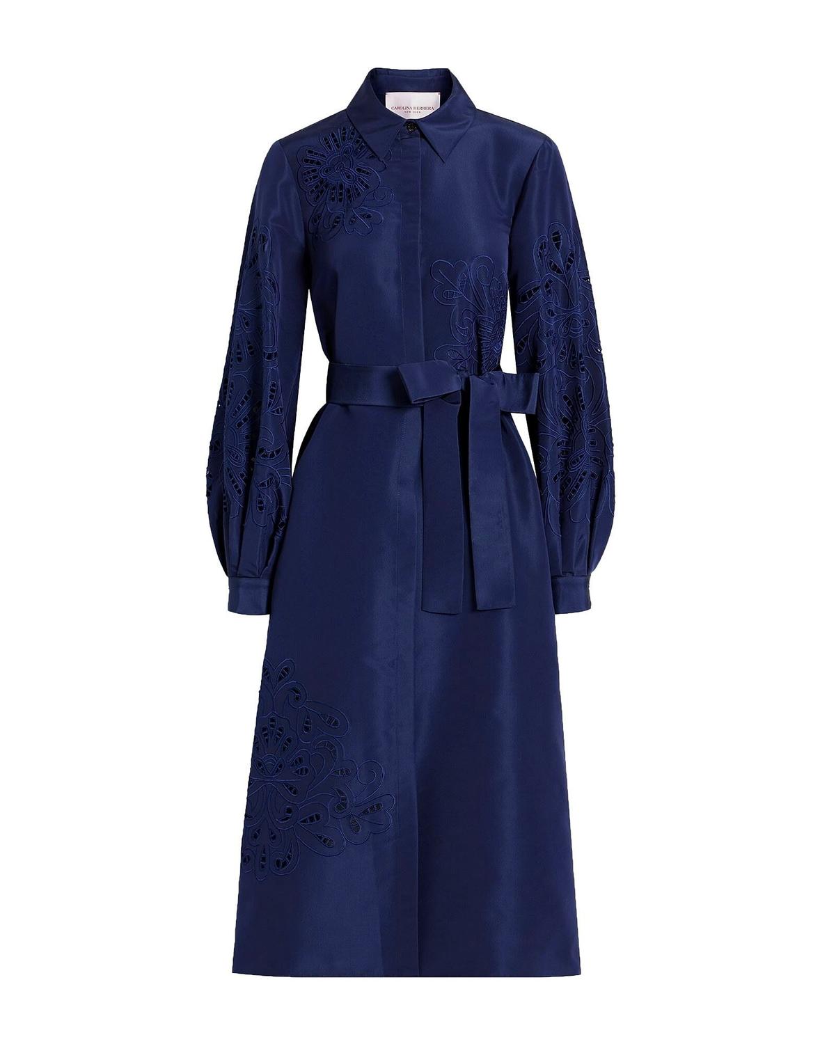 

Платье миди Carolina Herrera, темно-синий