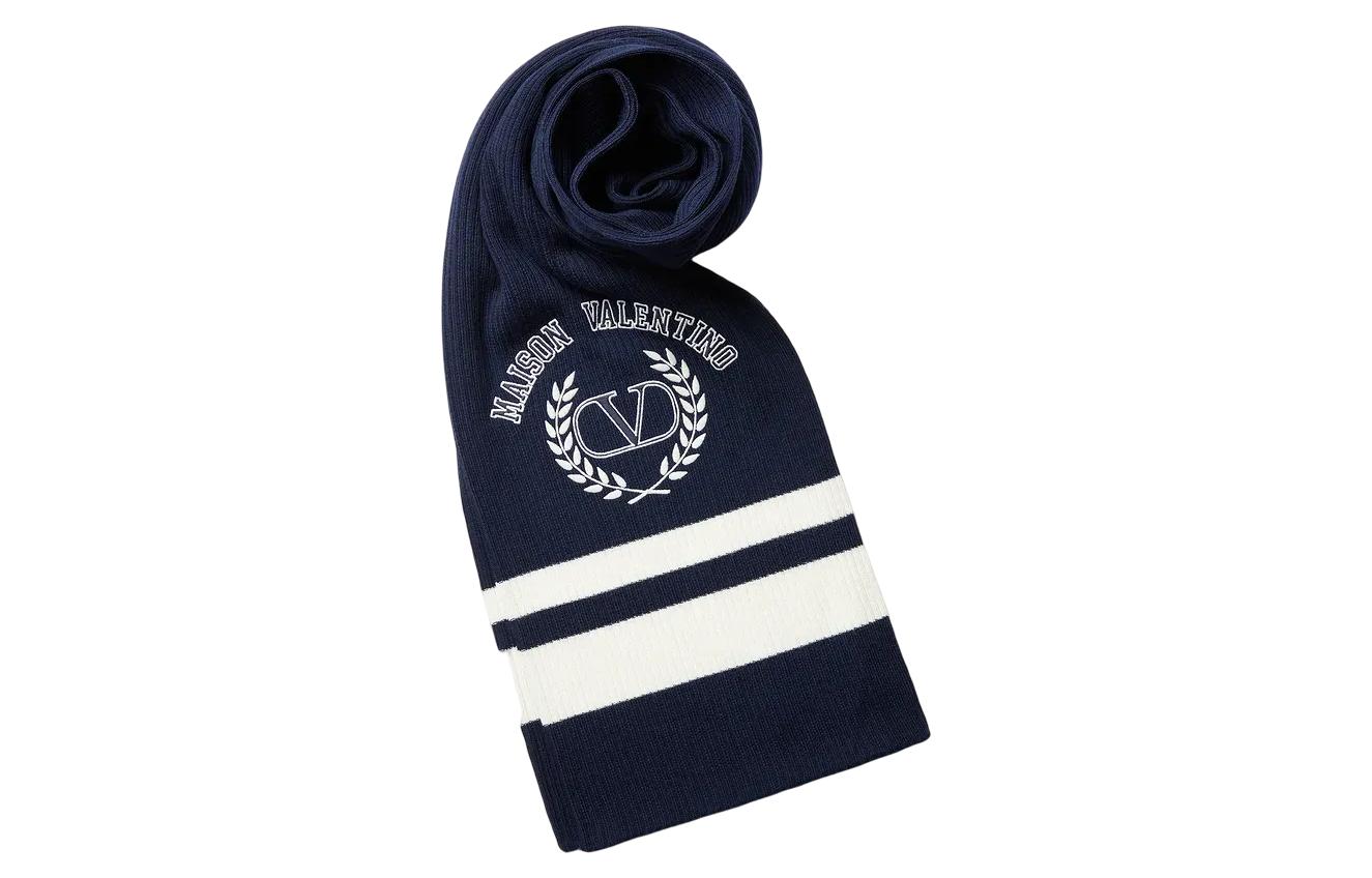 

Valentino Вязаный шарф мужской тёмно-синий, Dark Blue