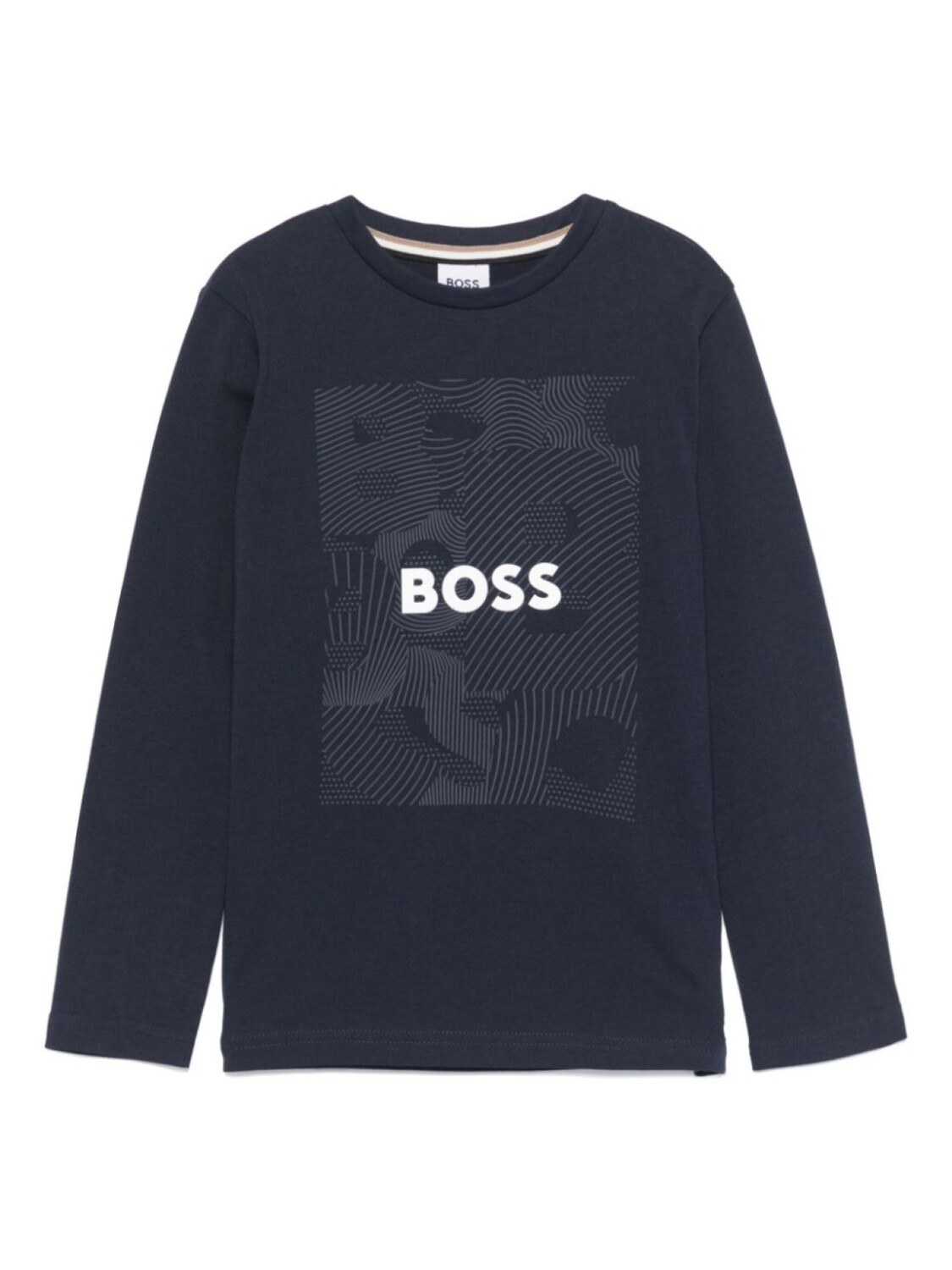 

Футболка с рельефным логотипом BOSS Kidswear, синий