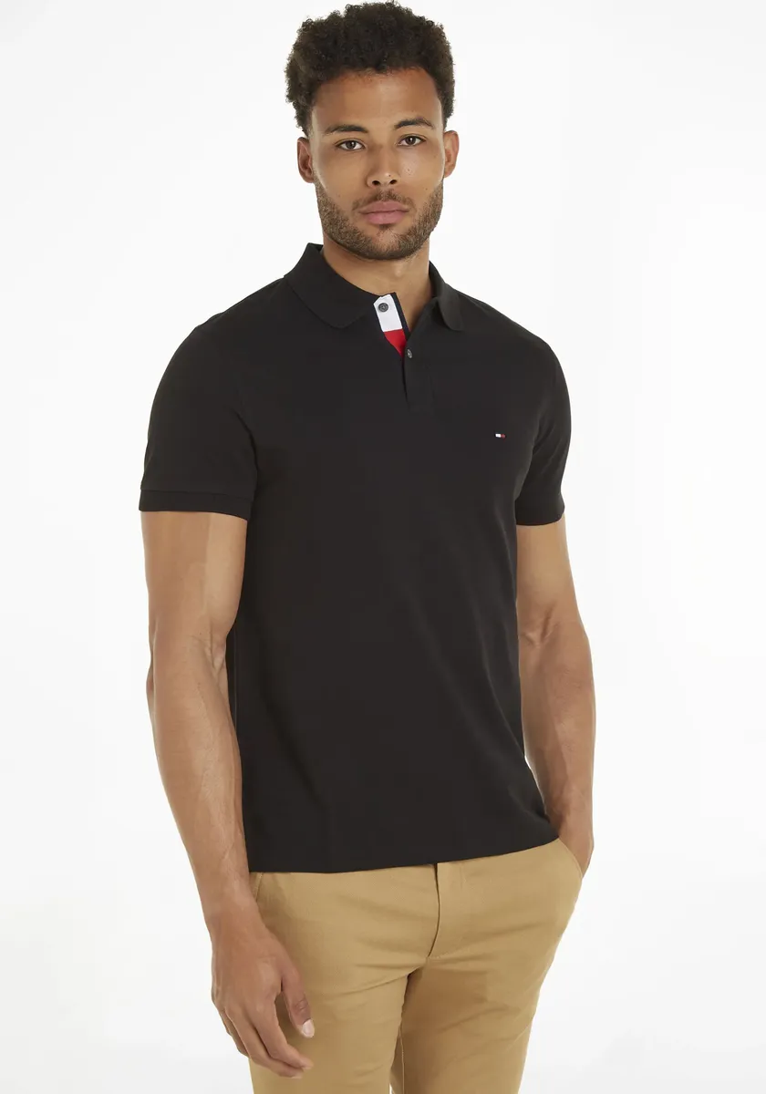 

Рубашка-поло Tommy Hilfiger "FLAG UNDER PLACKET REG POLO", черный