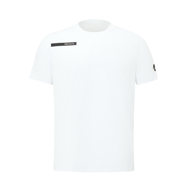 

Футболка мужская с коротким рукавом из трикотажа DESCENTE, ярко-белый
