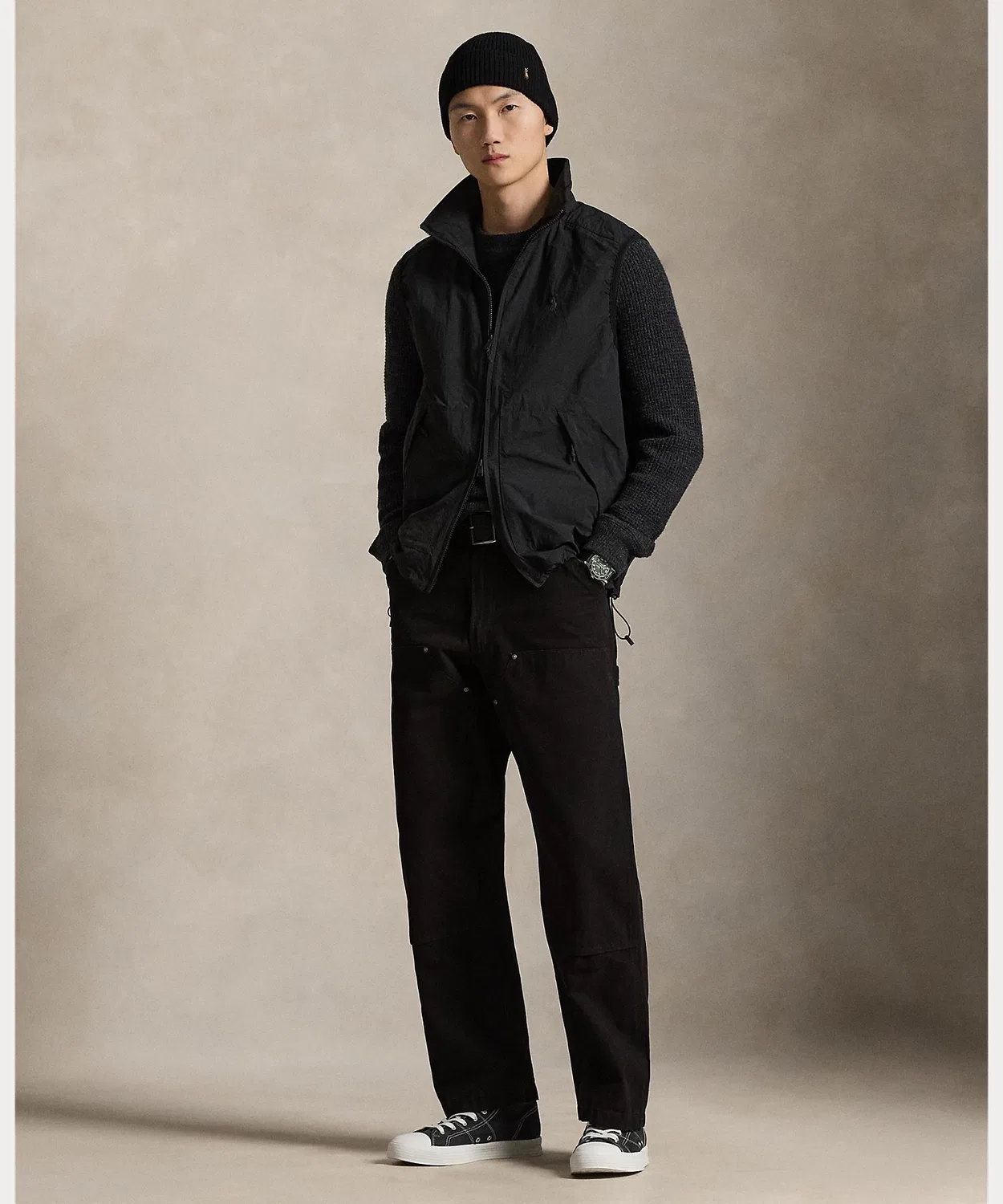 Жилет Hayford с молнией, бренд Polo Ralph Lauren, черный — фото 3
