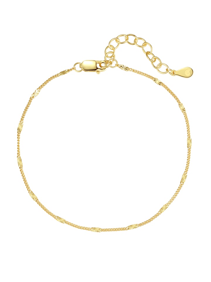 

Hey Happiness Браслет Starburst с золотым покрытием, серебро 925 пробы с золотым окантовкой - (Д) 15,5-19 см