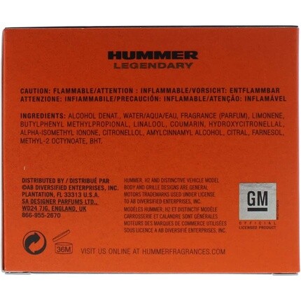 Мужская туалетная вода Hummer Legendary Eau De Toilette 75ml — фото 3