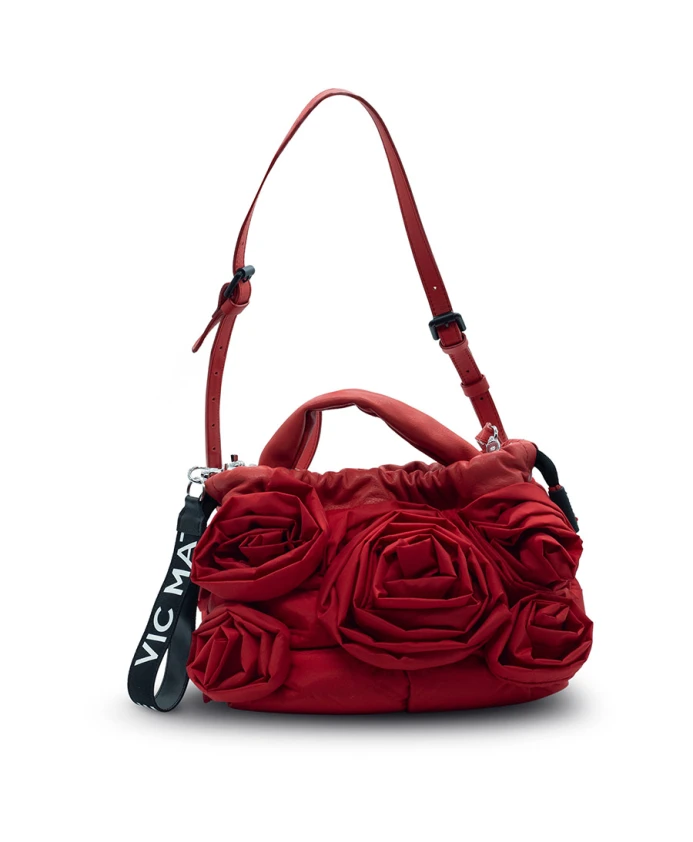 

Маленькая сумочка Rose с красными розами на лицевой стороне. Vic Matiã, красный
