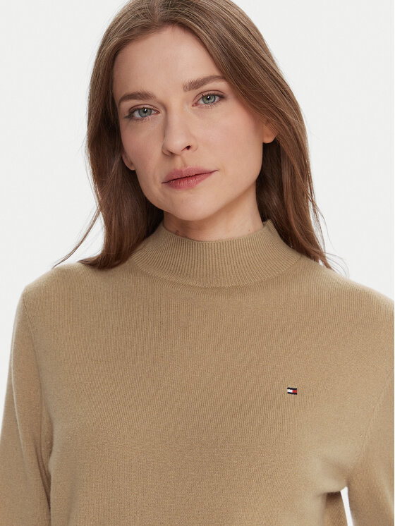 Свитер regular fit WW0WW47468 Tommy Hilfiger, бежевый — фото 4