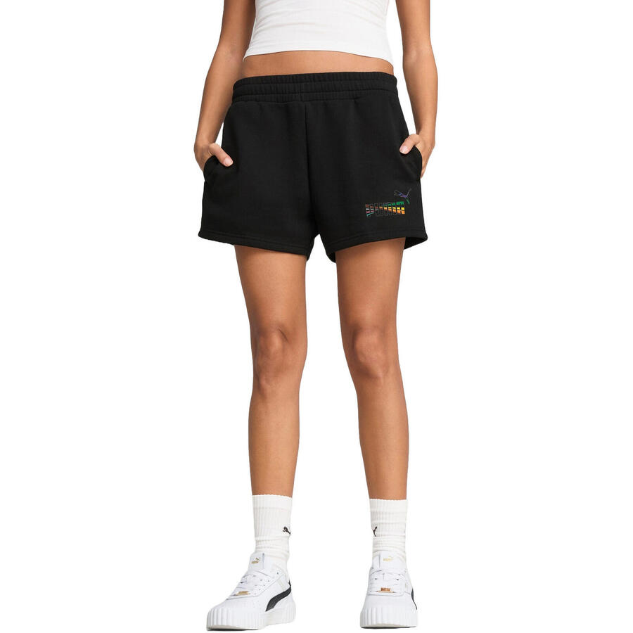 

Шорты Puma Love United Mid-Rise Shorts 4, черные, женские