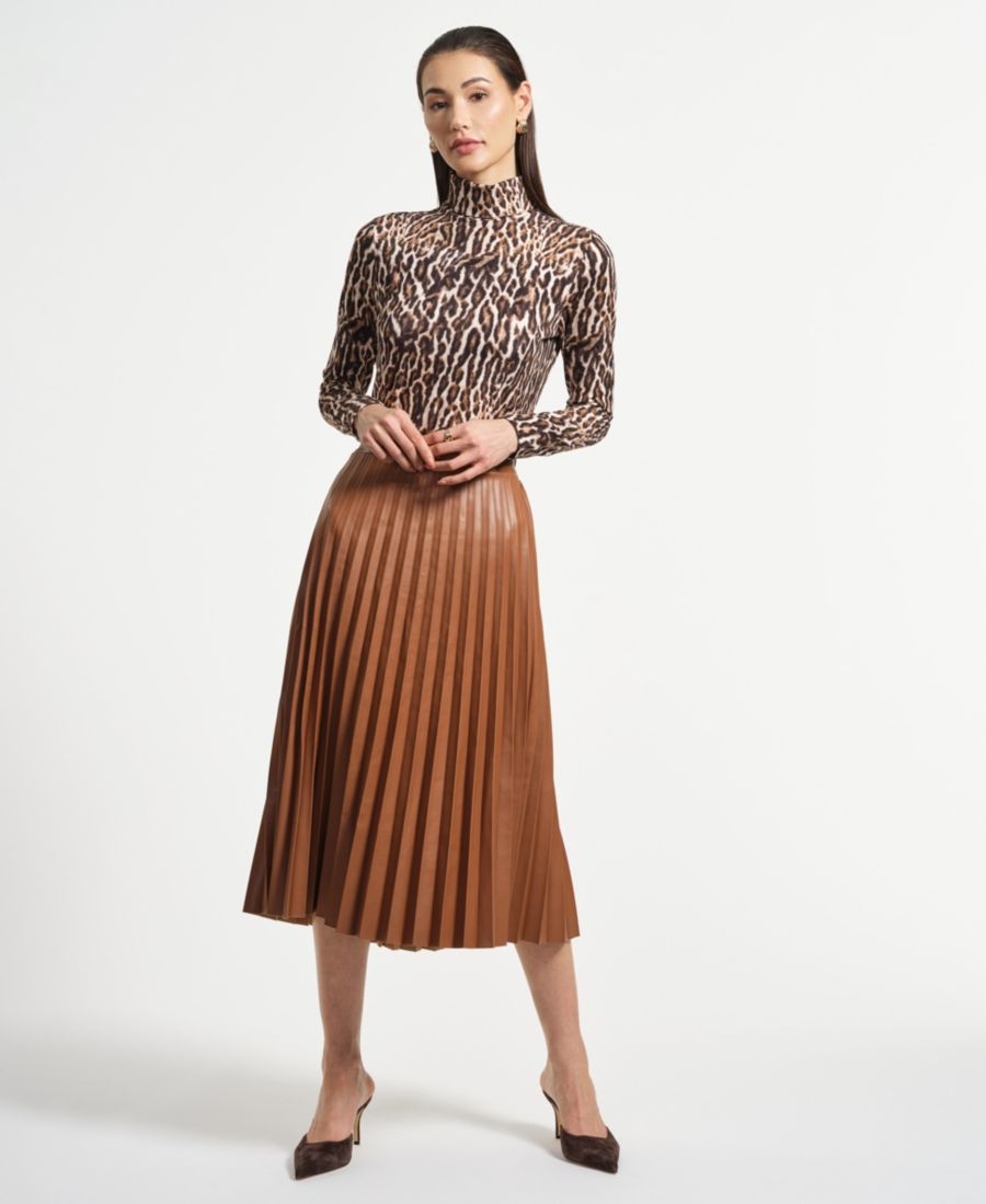 

Женская плиссированная юбка А-силуэта Isaac Mizrahi, Caramel