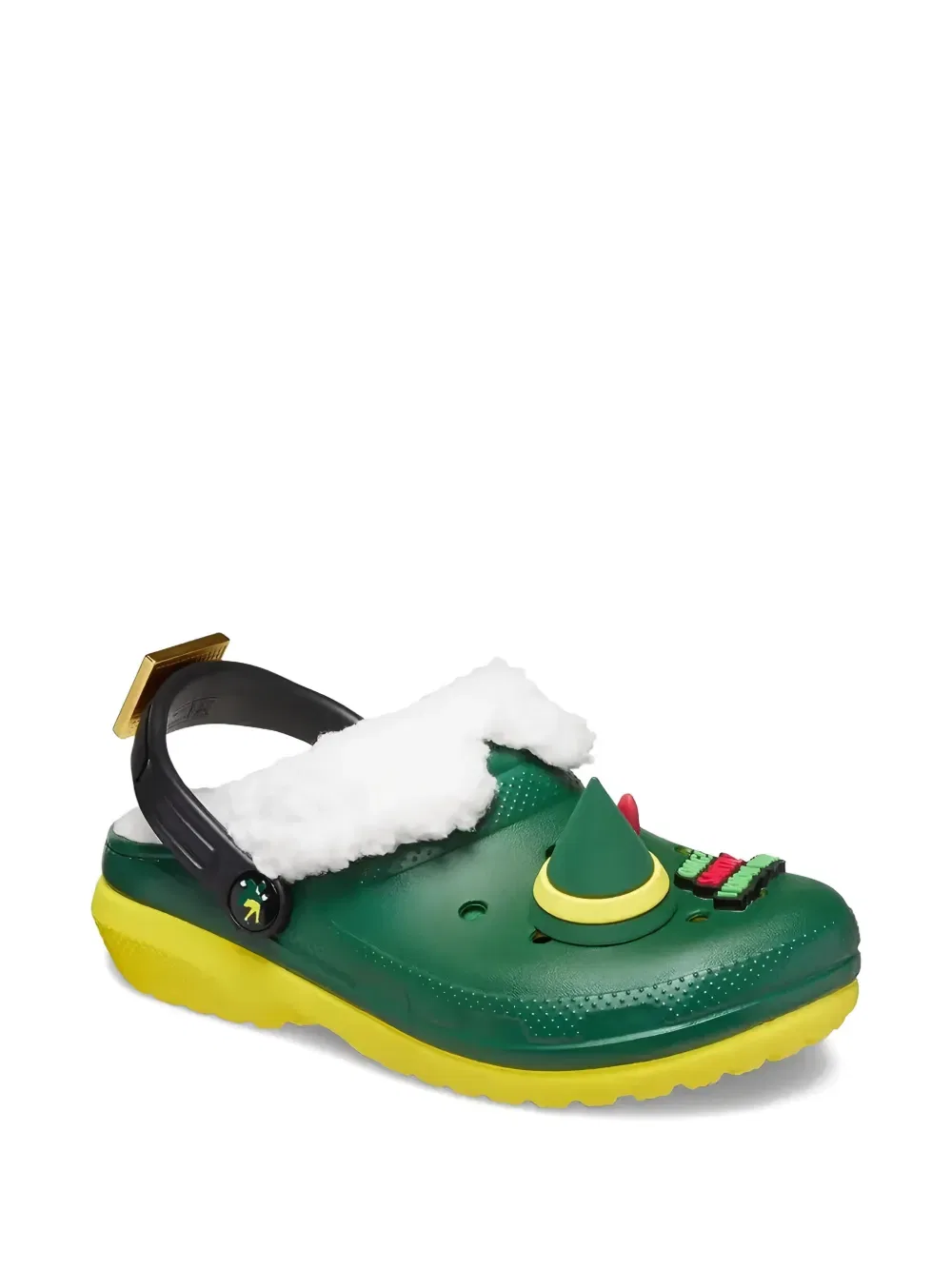 Сабо с украшением в виде эльфийской шляпы Crocs, зеленый