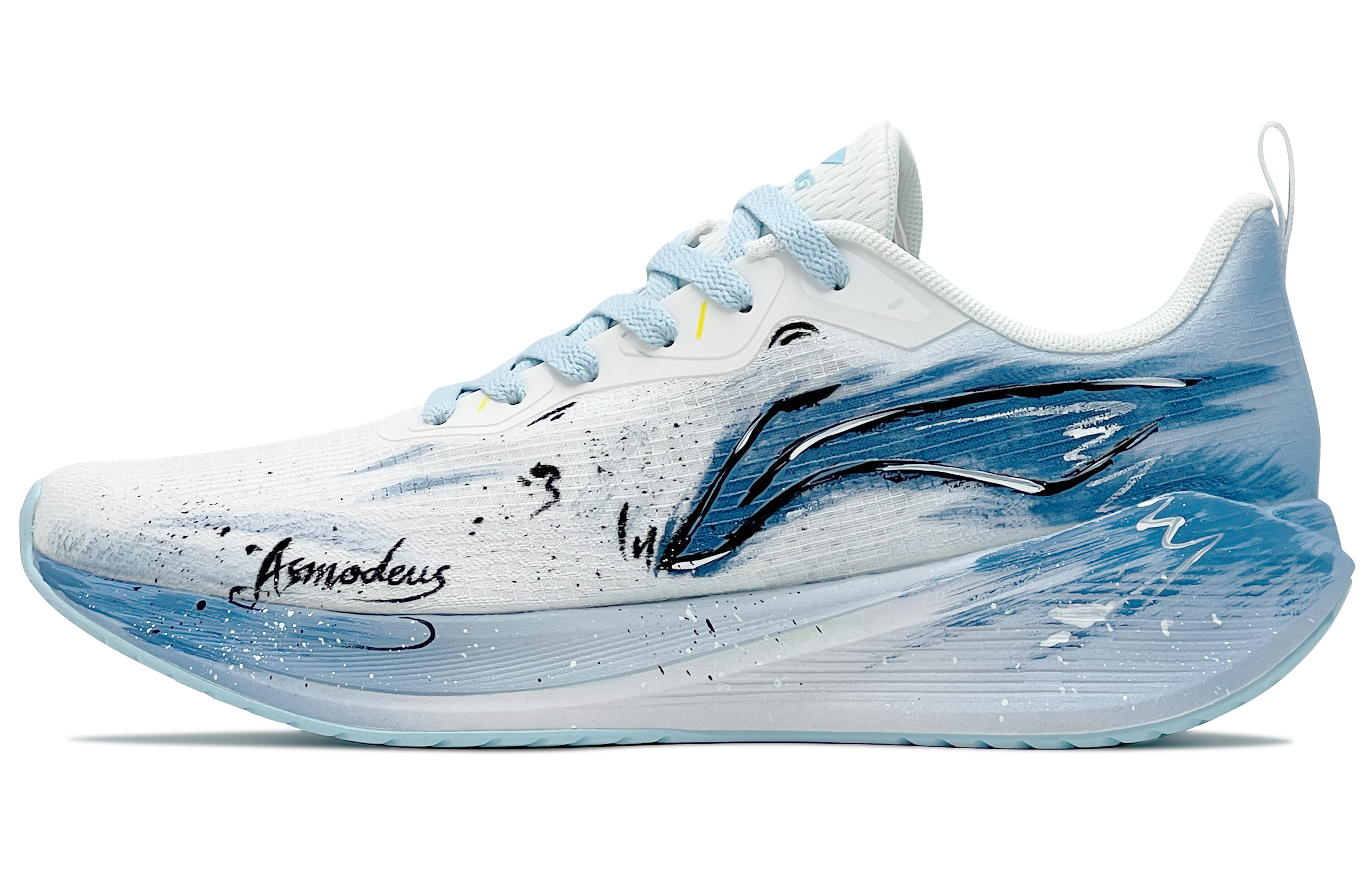 

LINING Кроссовки для бега Wuyue Shock Absorbers с противоскользящим покрытием, износостойкие, низкие, повседневные, белые, синие