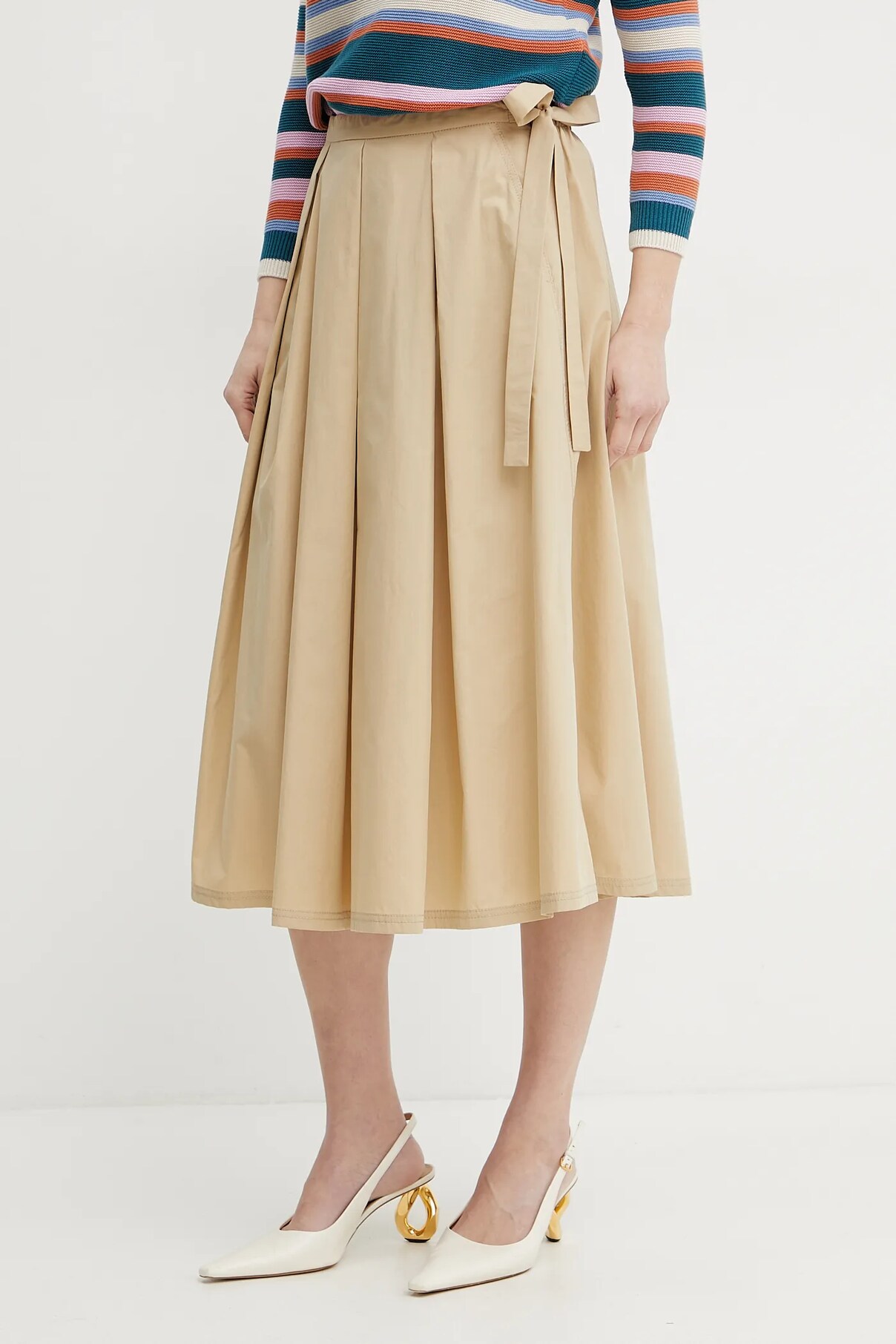 

Юбка из хлопка Weekend Max Mara, бежевый