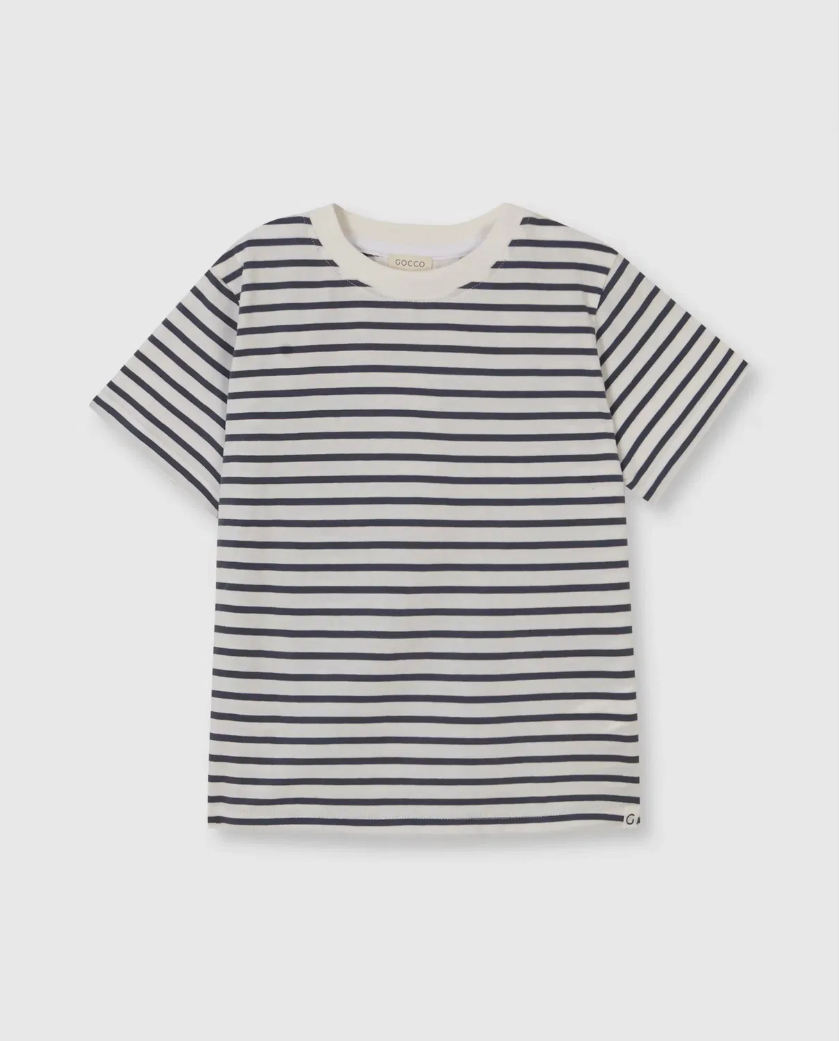 Детская футболка для мальчиков с полоской Gocco, Blanco Roto