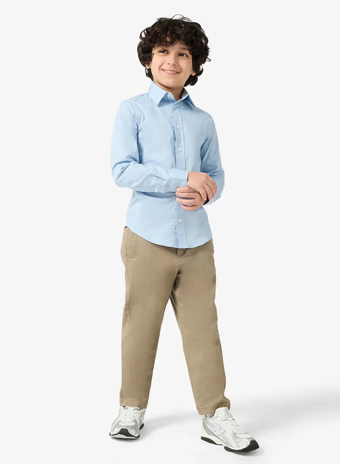 Брюки чиносы хлопковые для подростков Jack & Jones Junior, хаки — фото 2