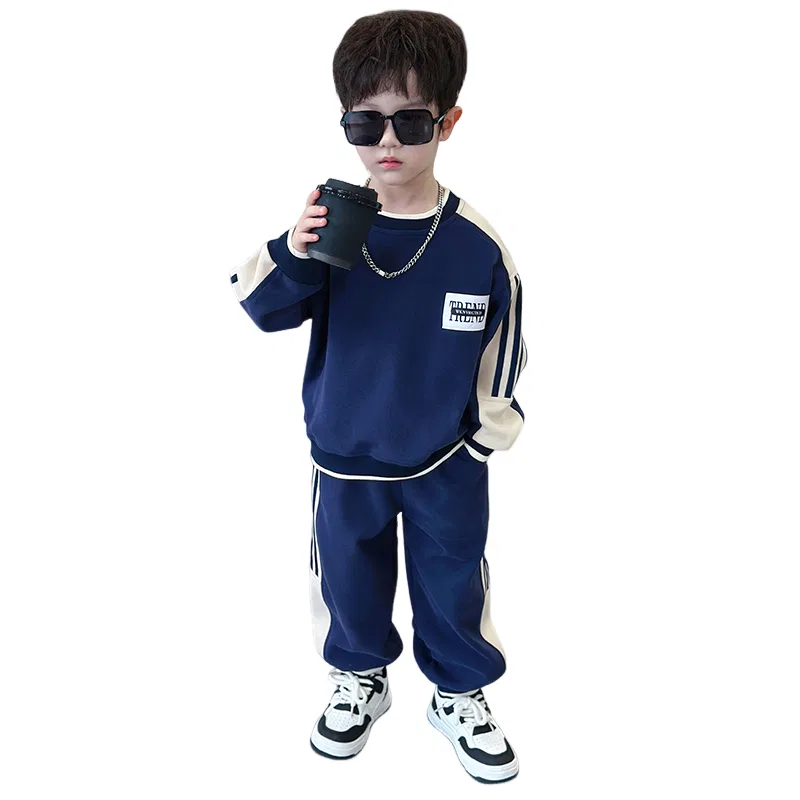 Детский спортивный костюм для мальчиков с принтом Lanza, Navy Blue