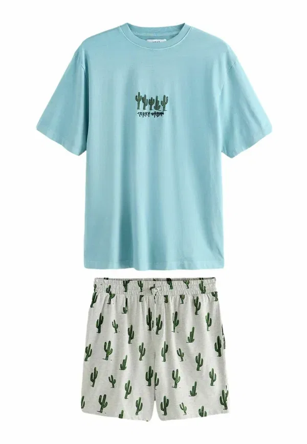 Пижамный комплект с принтом Pyjama set Next grey, синий/серый