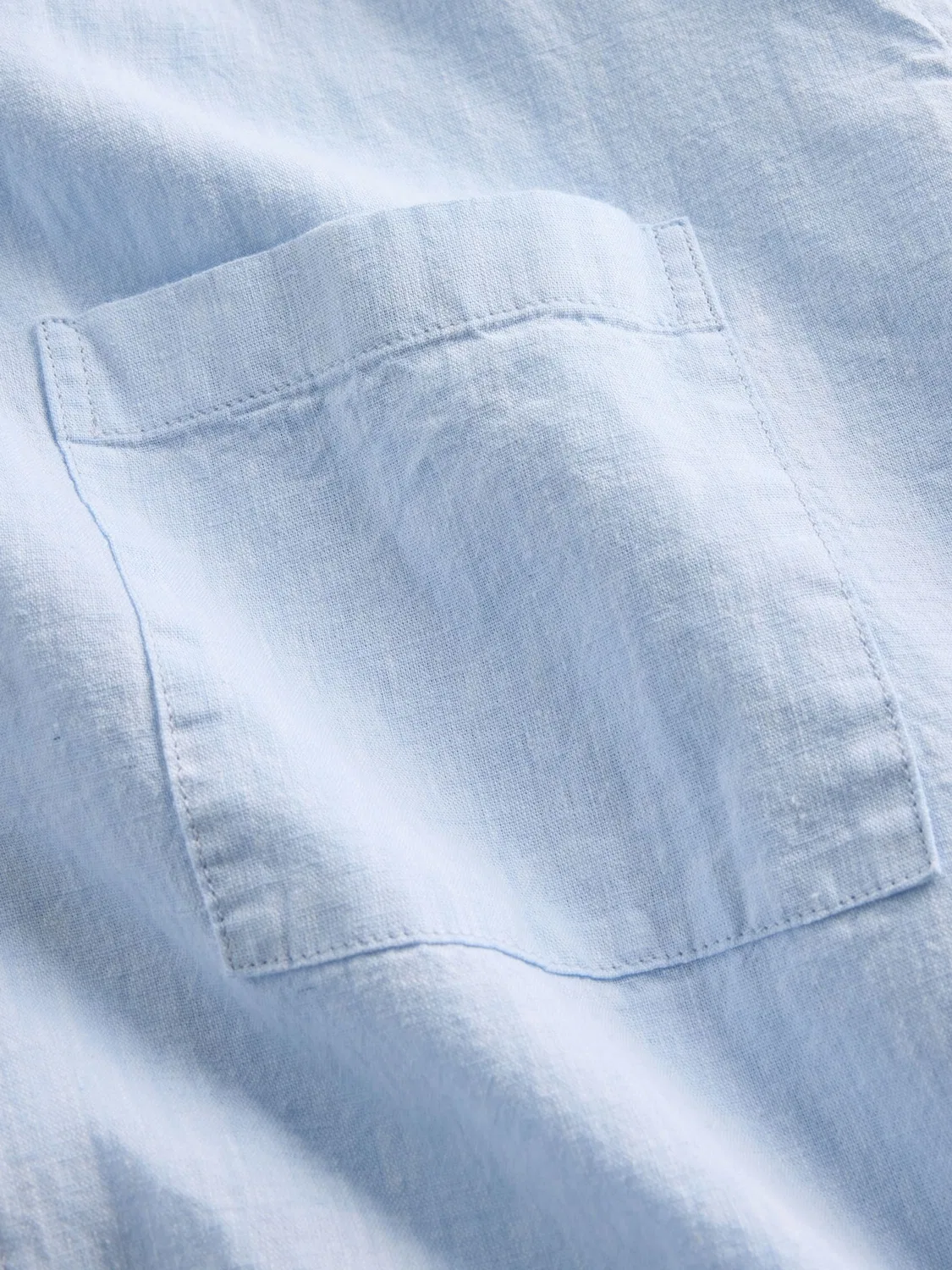 Рубашка из льна и хлопка, свободная Gap, синяя — фото 4