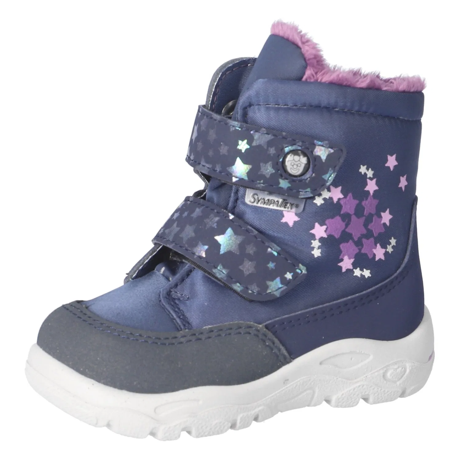 Детские зимние ботинки с Warmfutter и Sympatex PEPINO by RICOSTA, Navy/Pink