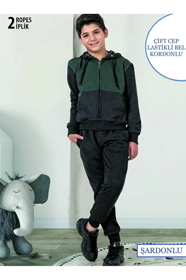 Детский спортивный костюм для мальчиков с вышивкой Bydon, Green