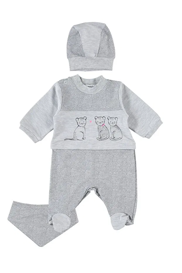 Детский комбинезон для новорожденных с принтом Hepbaby, Gray