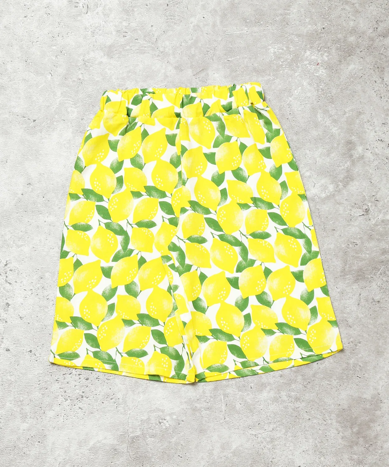 Детские широкие брюки с принтом Lemon la poche biscuit, Yellow