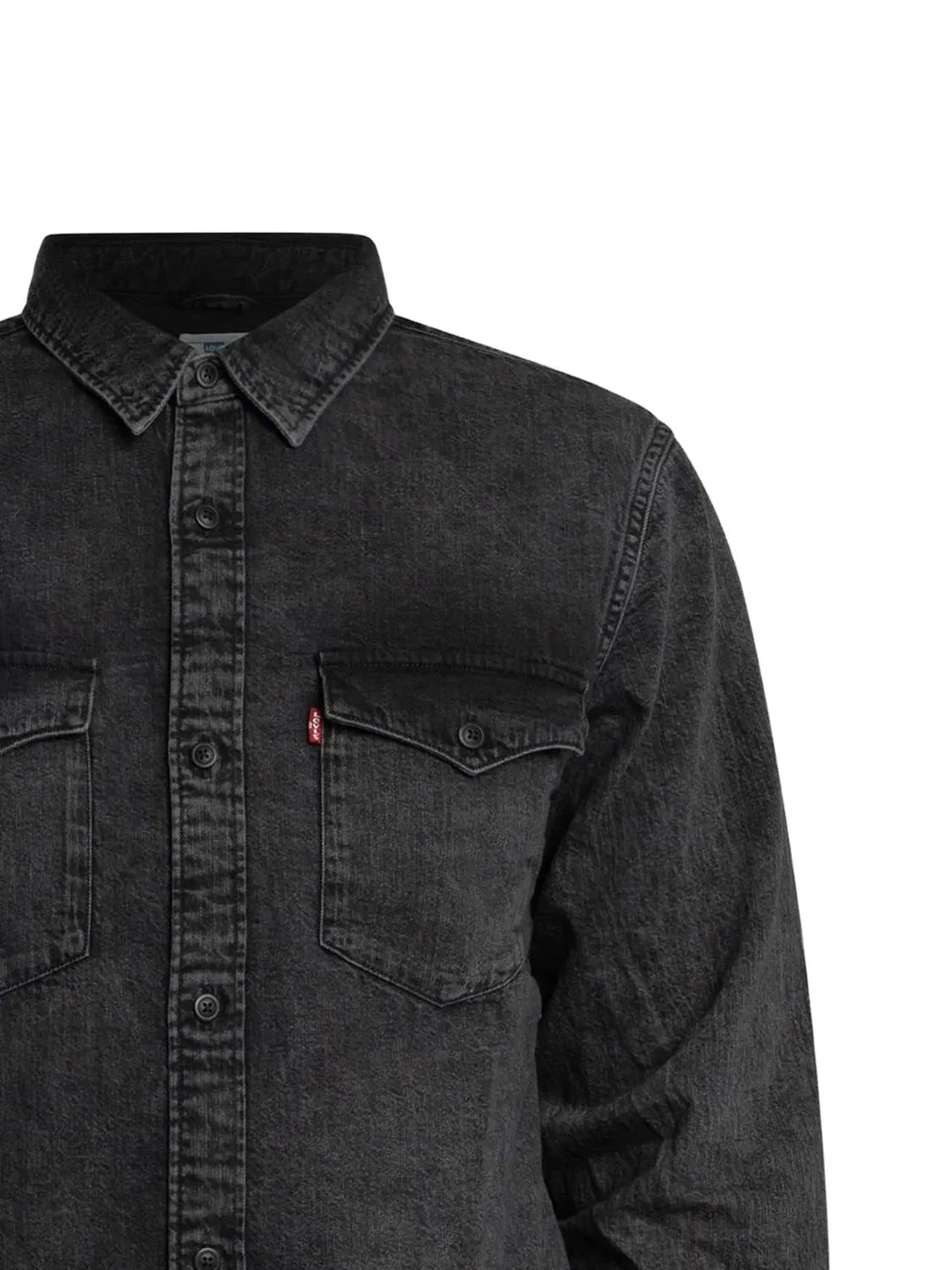 Джинсовая рубашка черная Levi's, черный — фото 2
