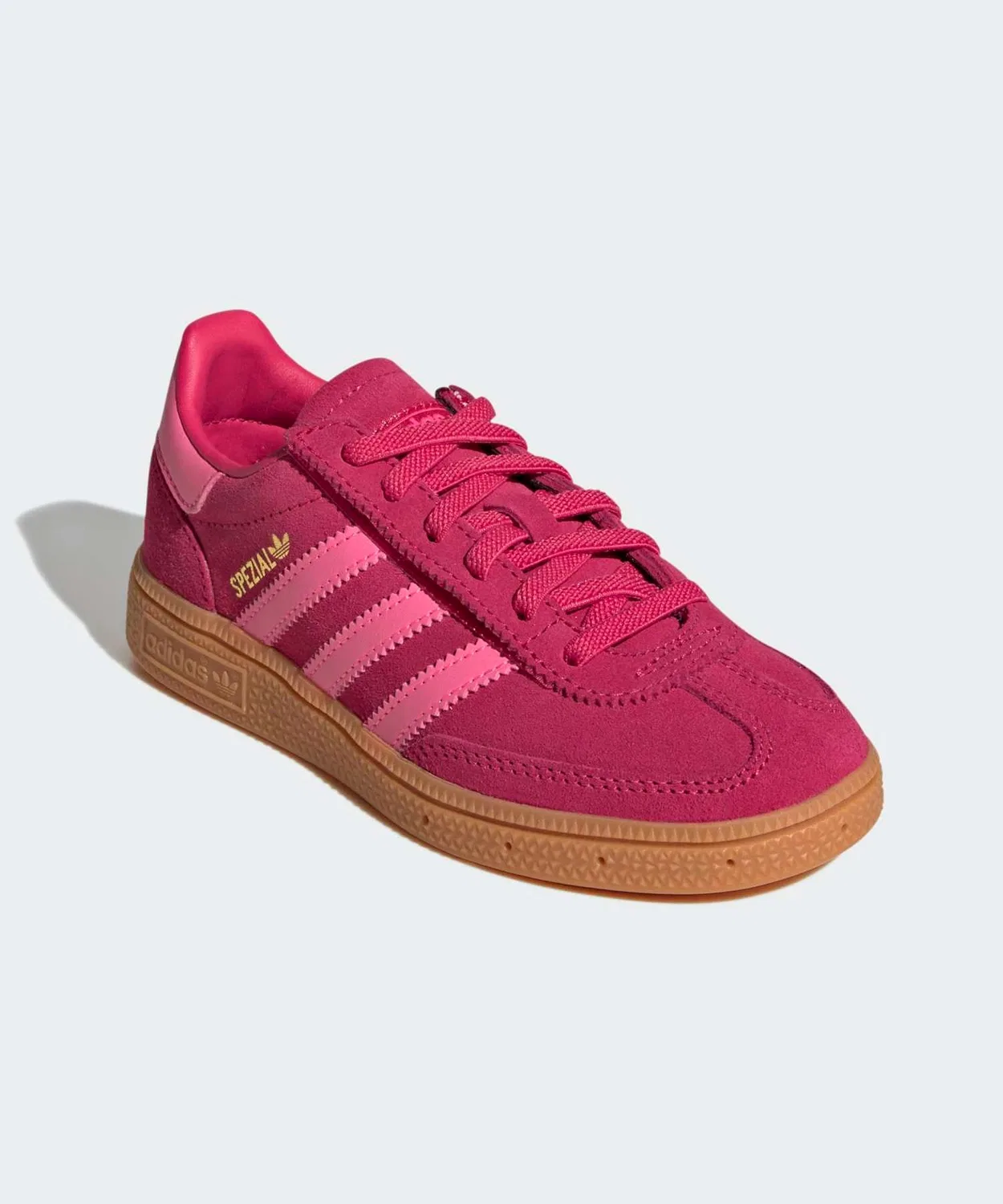 Детские кроссовки Handball Spezial Comfort Closure Elastic Lace Kids с эластичной шнуровкой Adidas, Pink — фото 4