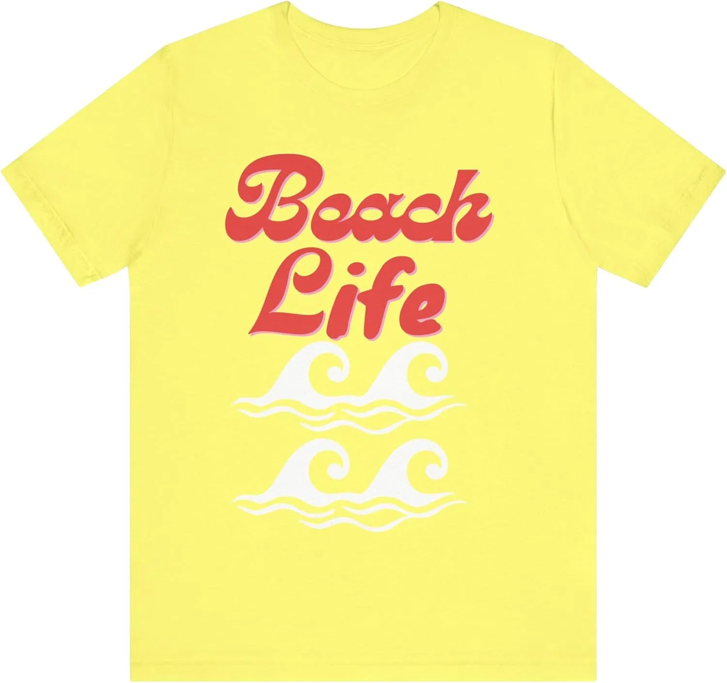 Футболка с принтом Beach Life Bella+canvas, Yellow