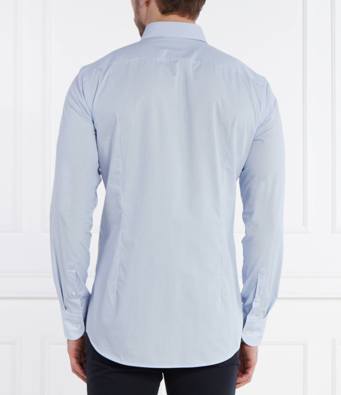Рубашка BOSS BLACK H-HANK-kent-C1-214 Slim Fit, небесно-голубой — фото 4