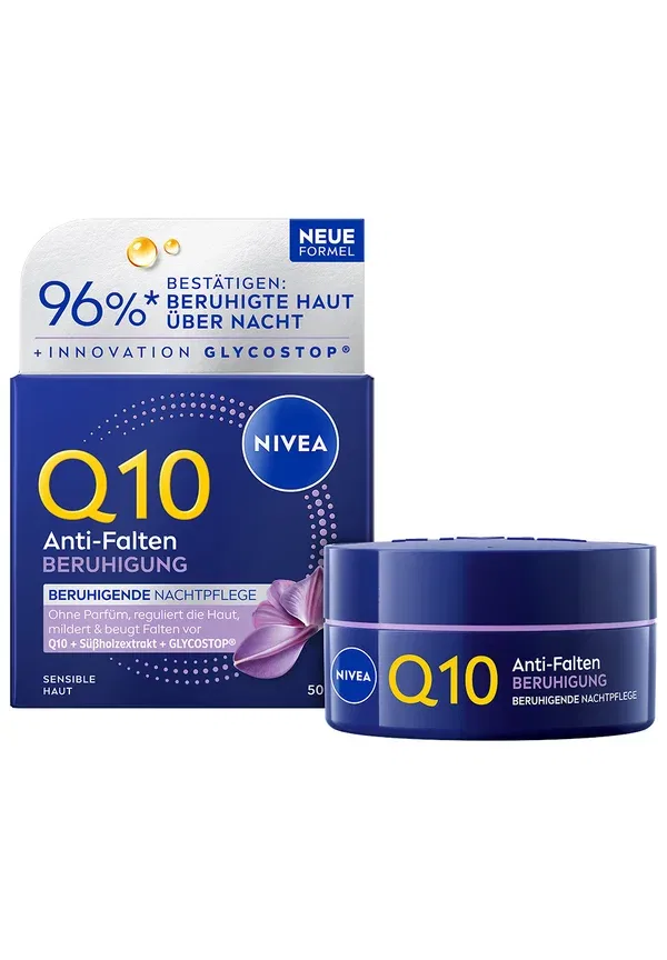Ночной крем Q10 Anti-wrinkle Calming Night Care Nivea, 50 мл, transparent, прозрачный