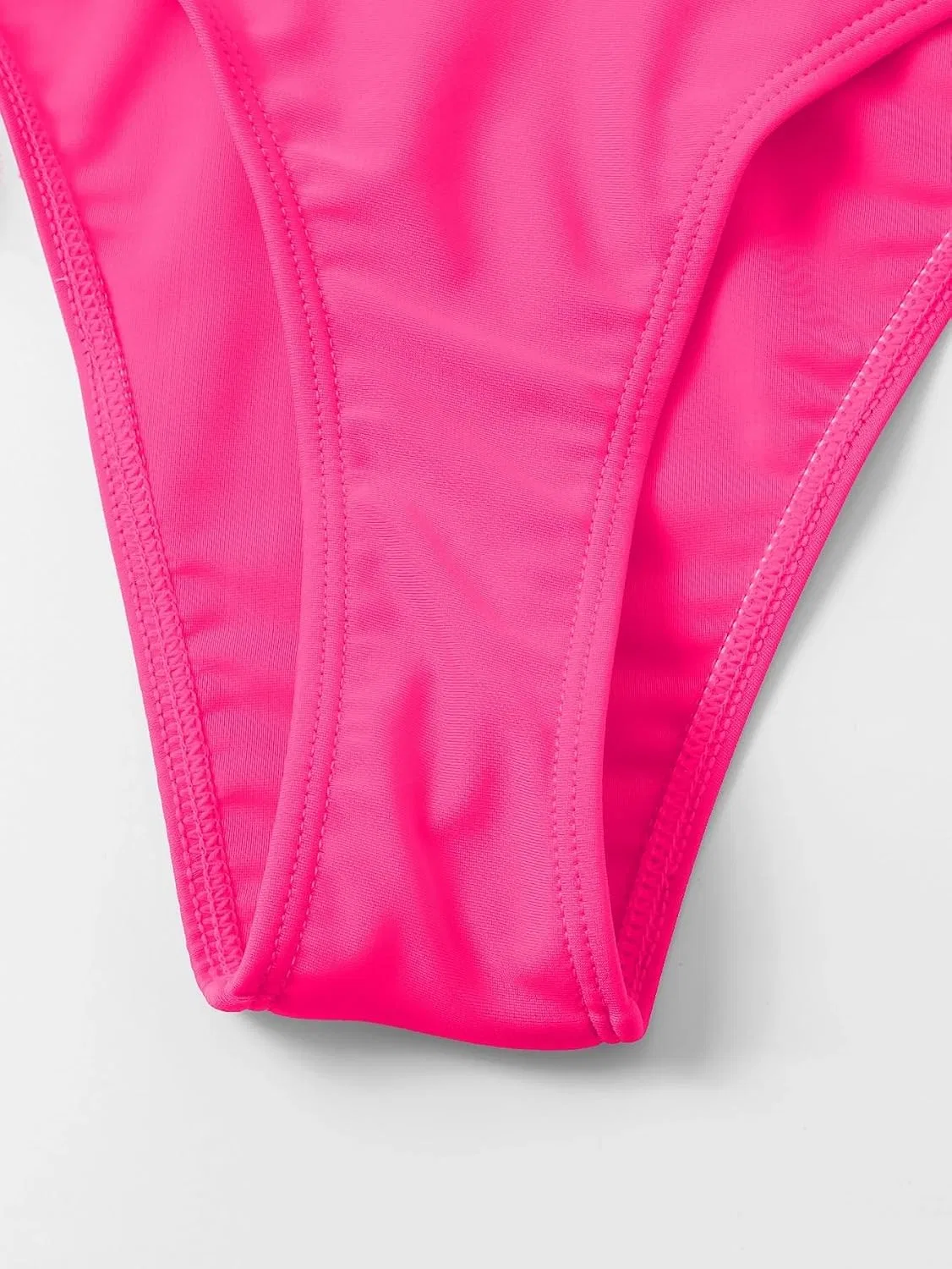 Женский бикини-комплект с пуш-ап и завязками CIVOUX, Hot Pink — фото 4