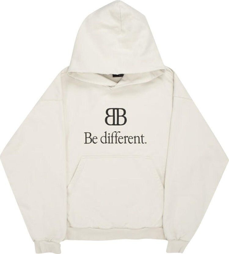 

Худи Balenciaga Medium Fit Hoodie 'Ecru/Black', кремовый