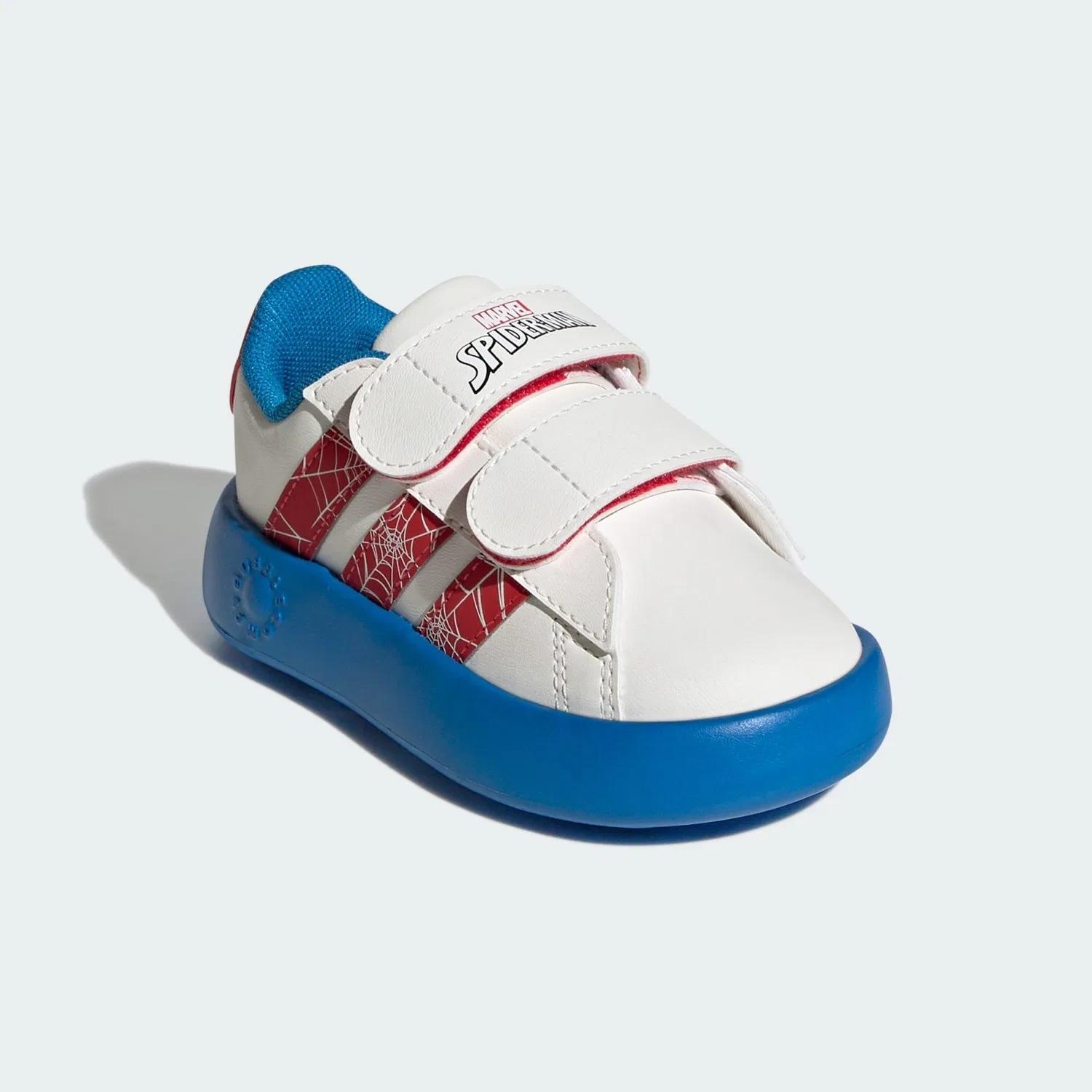 Детские кроссовки с принтом Spider-Man Grand Court Kids Adidas, Weiss Hellrot Blau — фото 4