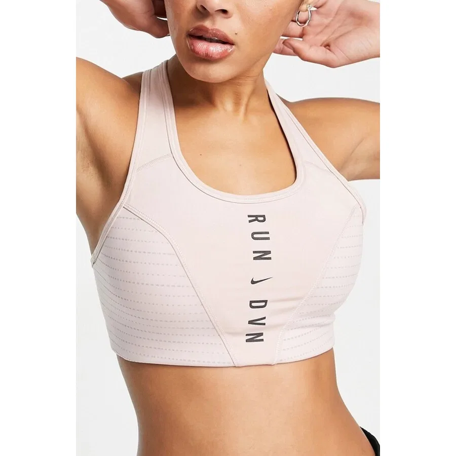 Спортивный бюстгальтер Nike Dri-FIT Swoosh Run Division, Розовый — фото 3