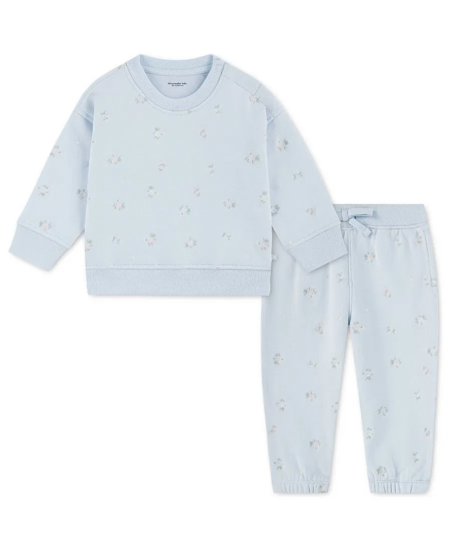 Комплект из футера с вышивкой, 2 предмета abercrombie kids, Ice Water