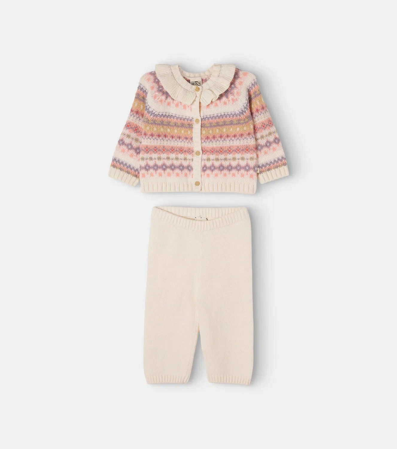 Комплект из кардигана и брюк Baby Papillon Bonton, мультиколор — фото 4