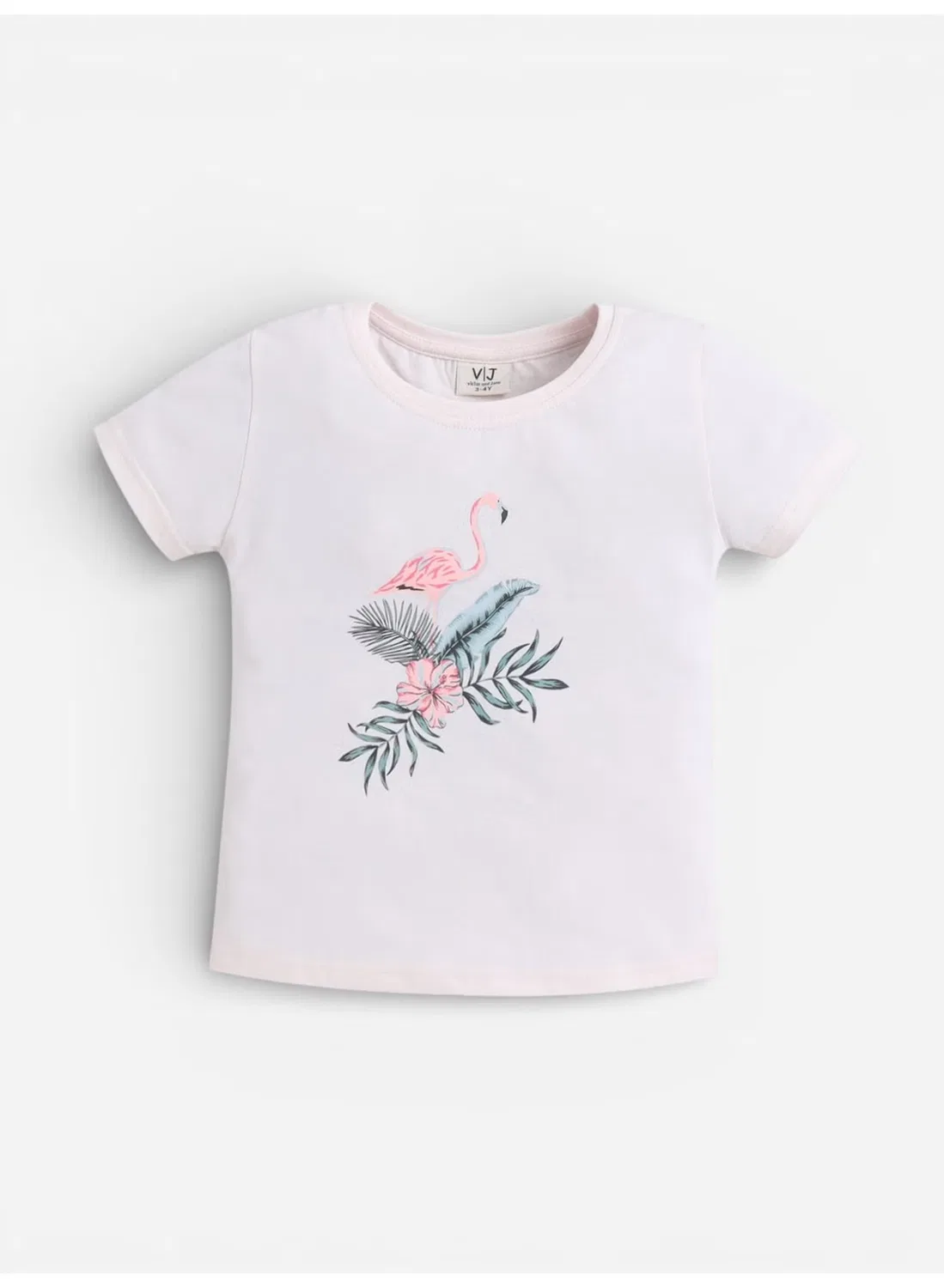 Комплект пижамный с принтом фламинго, модель Flamingo, Victor And Jane, персиковый — фото 3