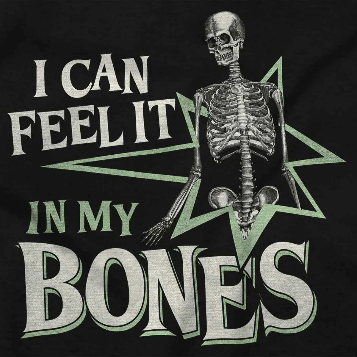 Детский боди-комбинезон с принтом I Can Feel It In My Bones Brisco Brands, Black — фото 2