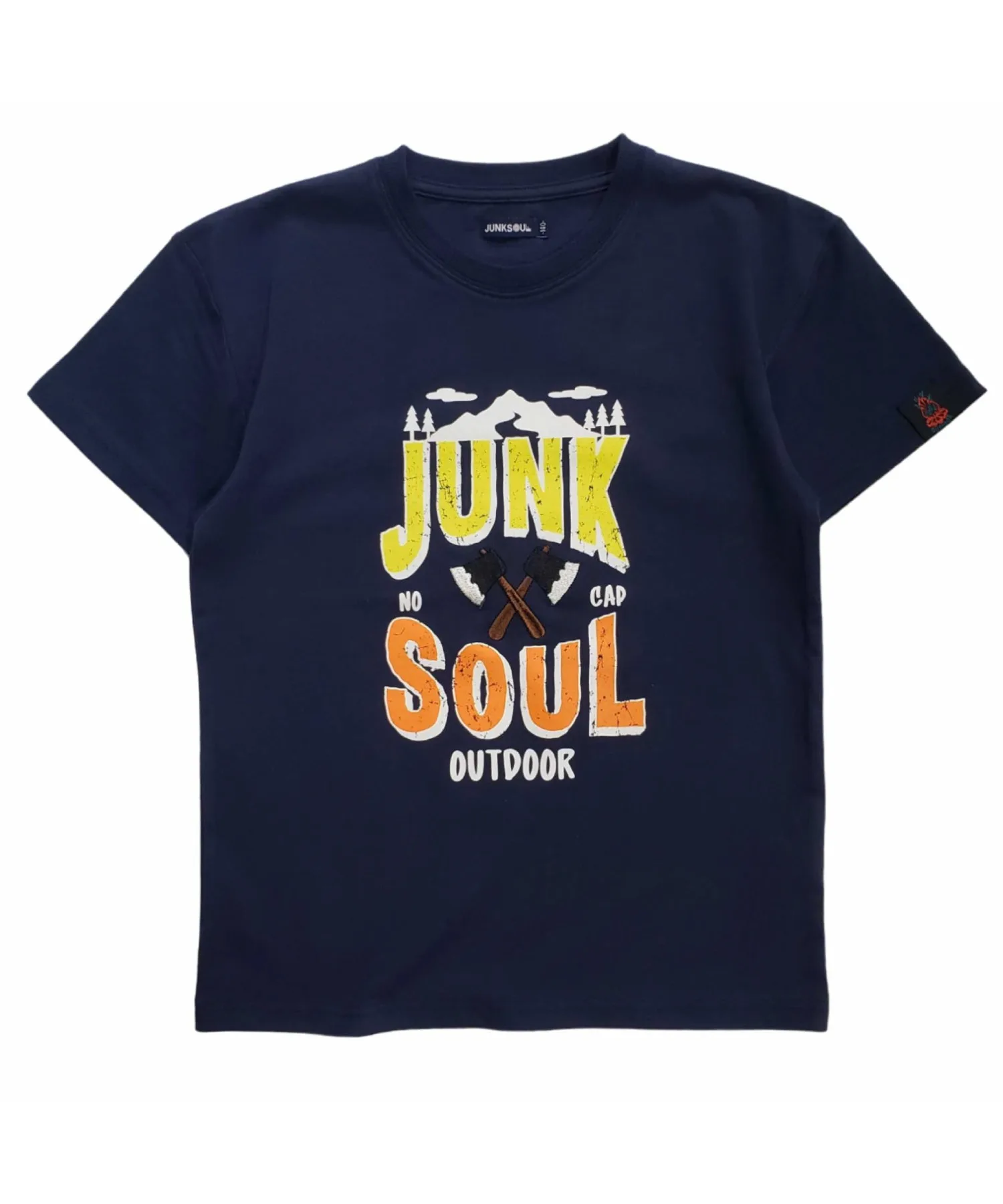 Детская футболка с принтом #YOLO из 100% хлопка JUNKSOUL M4 хаки — фото 4