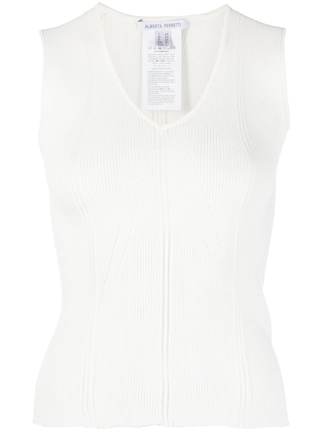 

Alberta Ferretti трикотажный топ в рубчик, белый