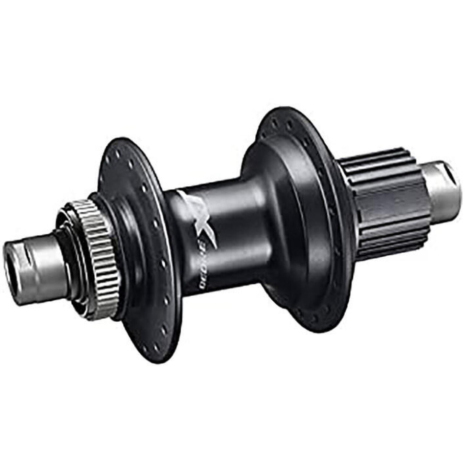 

Корпус кассеты Shimano Deore xt fh-m8110 дисковый центральный замок 32H 142 мм 12v, серебристый / черный / черный